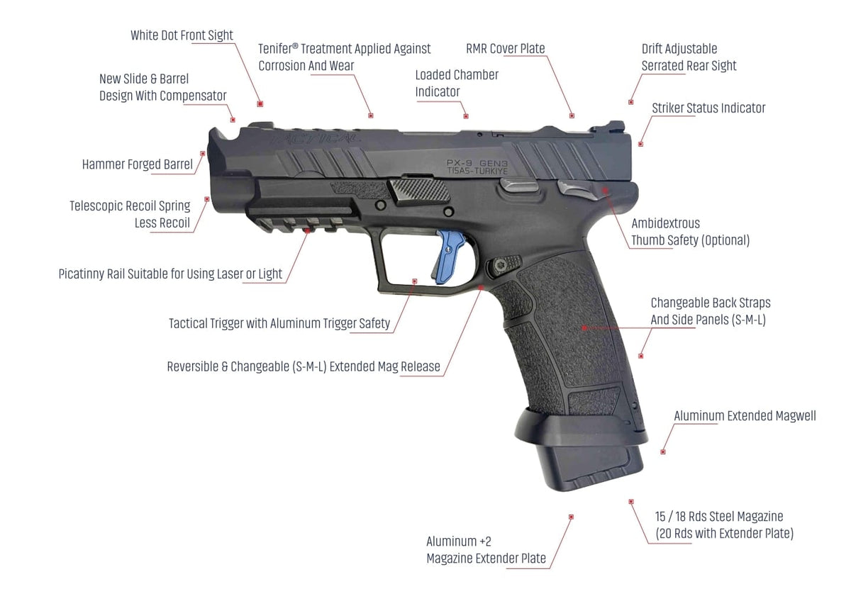 TISAS PX-9 TACTICAL (GEN3 COMP)