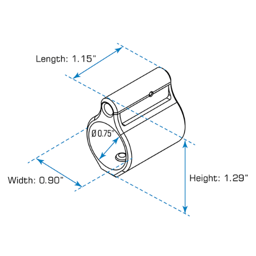 UTG® Micro Gas Block, Steel, .750" Inner Diameter